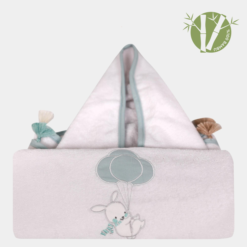 Lou Lou Baby Müslin Panço Havlu Ruby Rabbit Mint