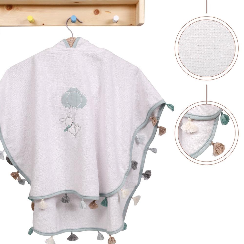 Lou Lou Baby Müslin Panço Havlu Ruby Rabbit Mint