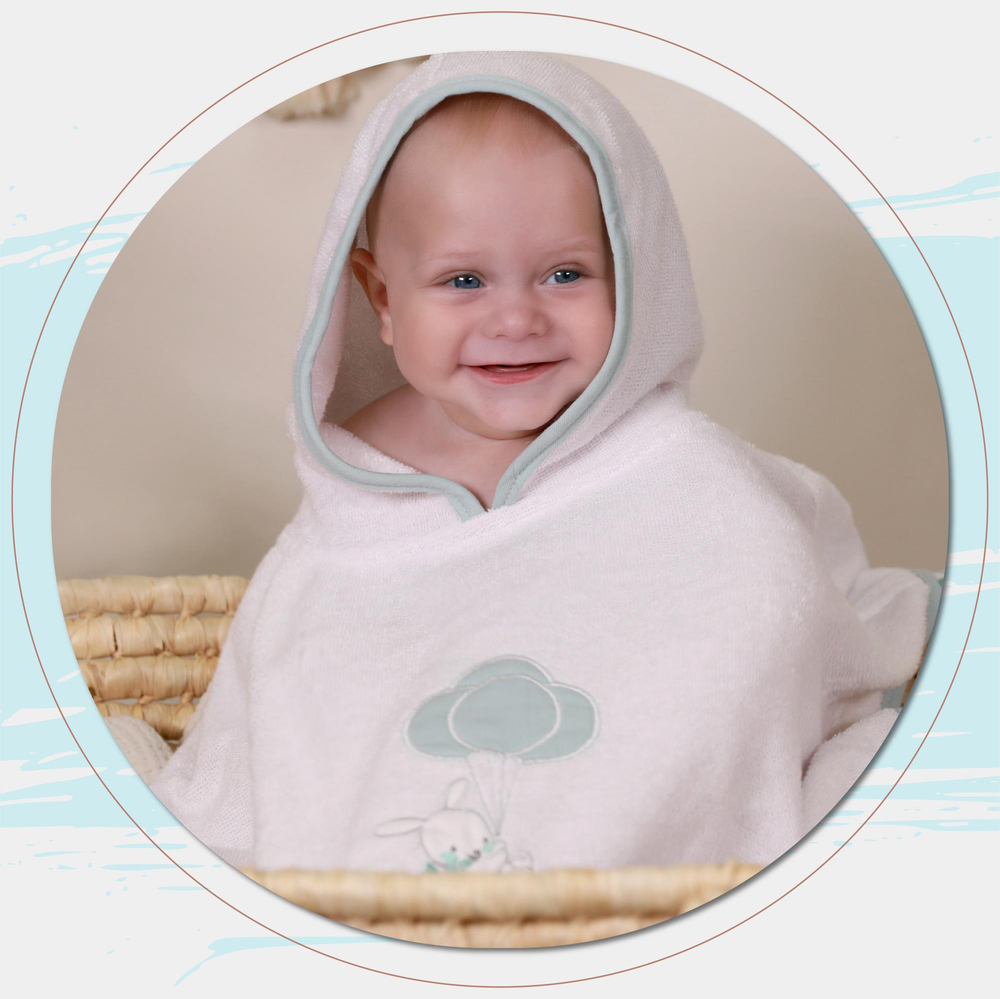 Lou Lou Baby Müslin Panço Havlu Ruby Rabbit Mint