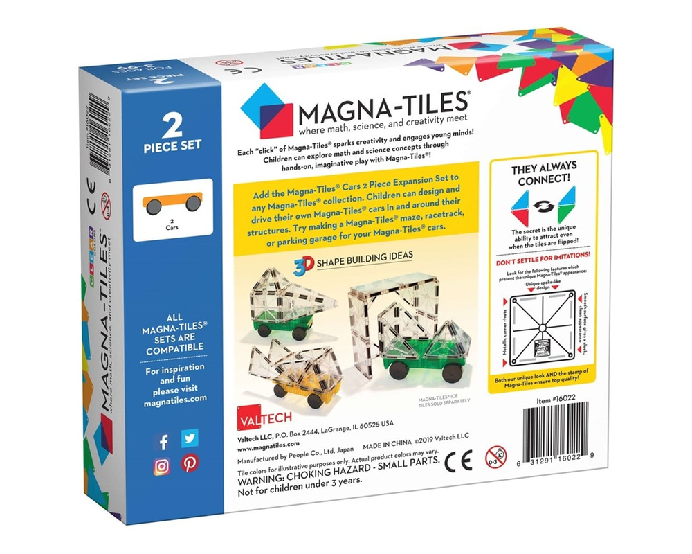 Magna-Tiles Arabalar 2'li Set