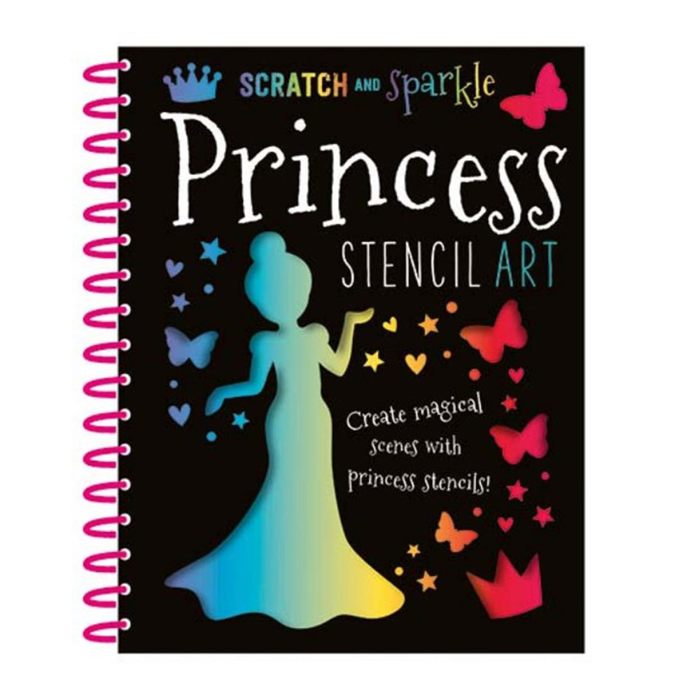 Make Believe Ideas Scratch And Sparkle Princess Stencil Art