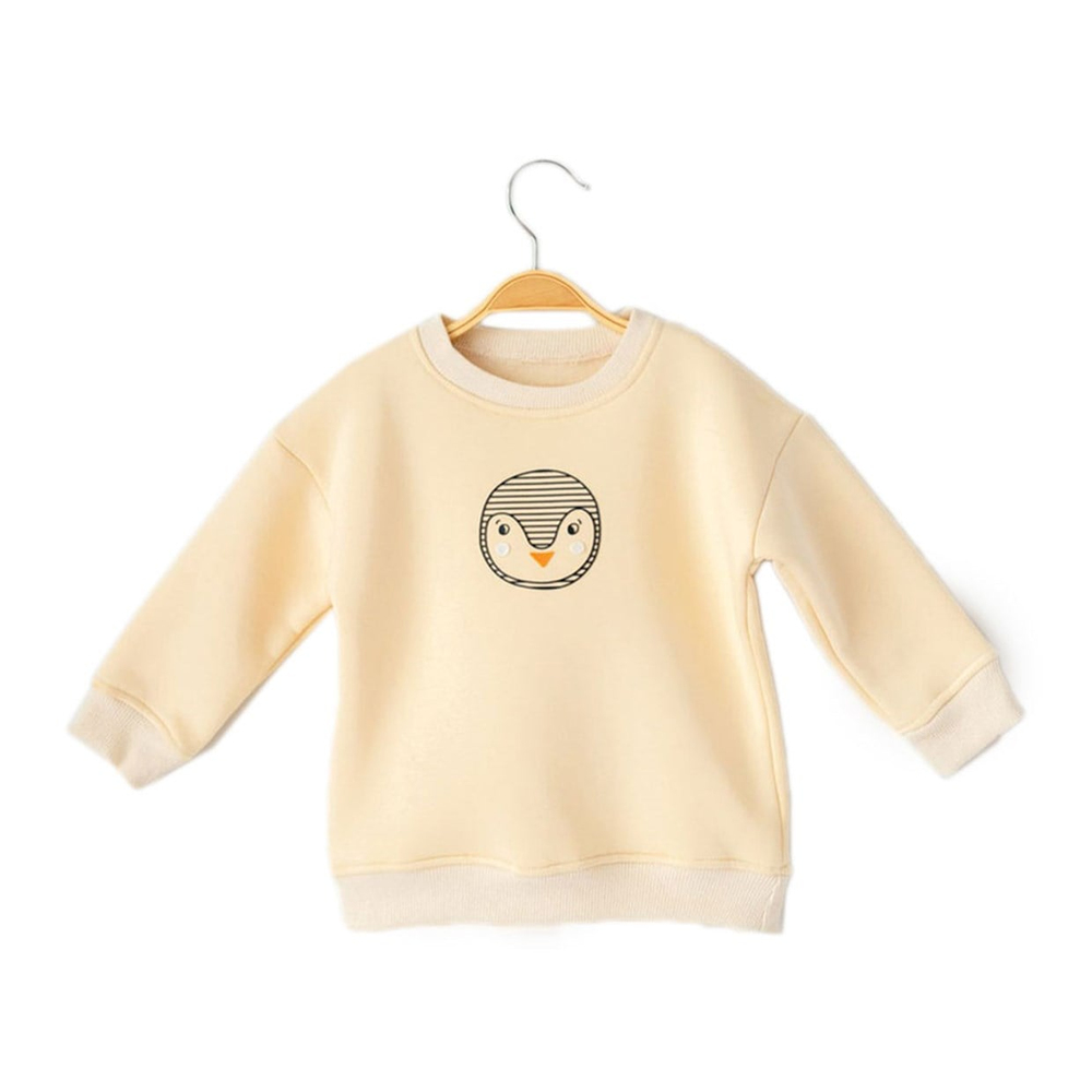Mama Yoyo Penguen 3D Baskılı Sweatshirt Şardonlu