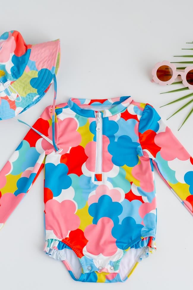 Mama Yoyo UV Korumalı Uzun Kollu Alttan Çıtçıtlı Mayo Floral