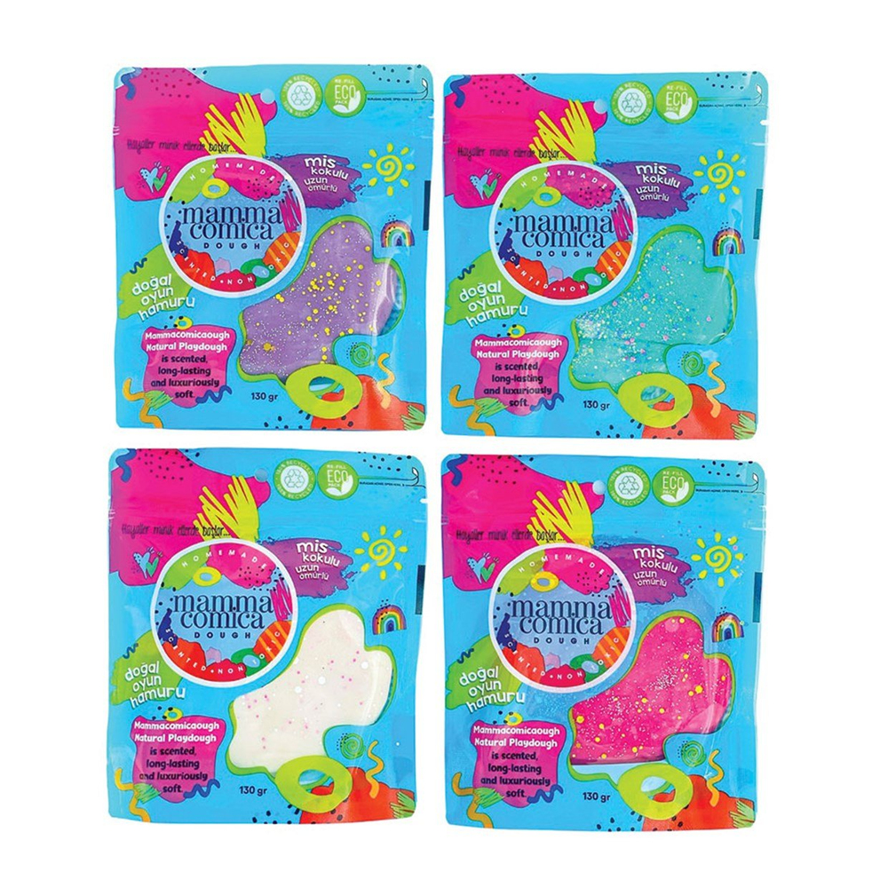 Mammacomica Dough Eco Friendly Package Simli Set 4*130 gr