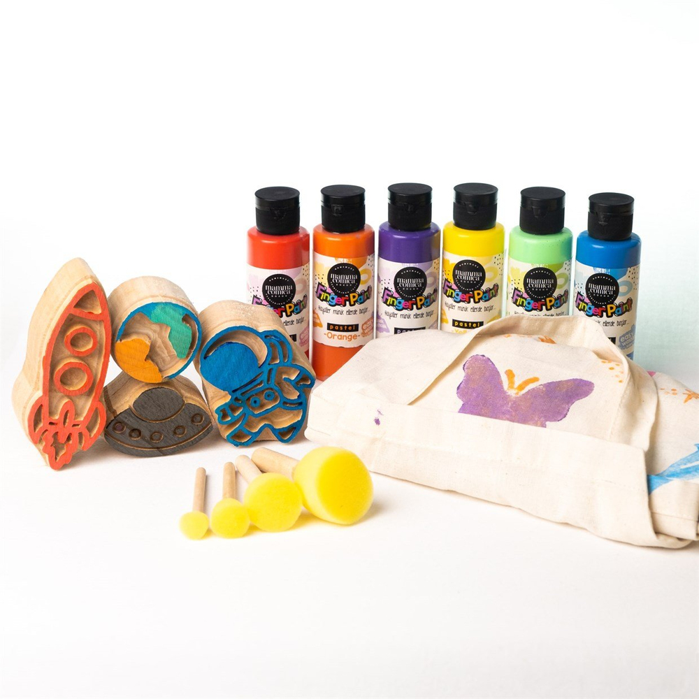 MAMMACOMICA - UZAY ALEMİ PARMAK BOYA SETİ