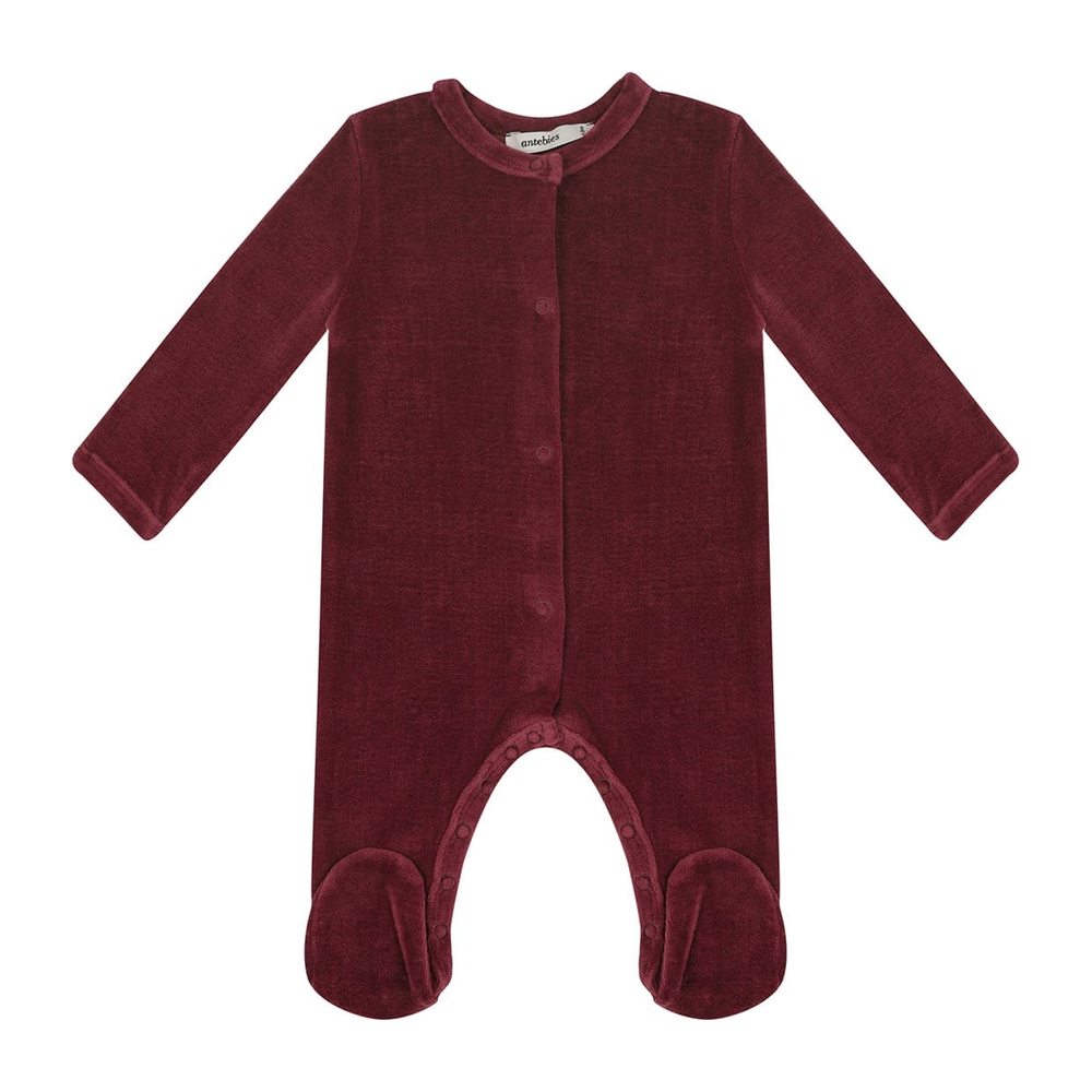Maroon Velvet Bordo Kadife Patikli Tulum