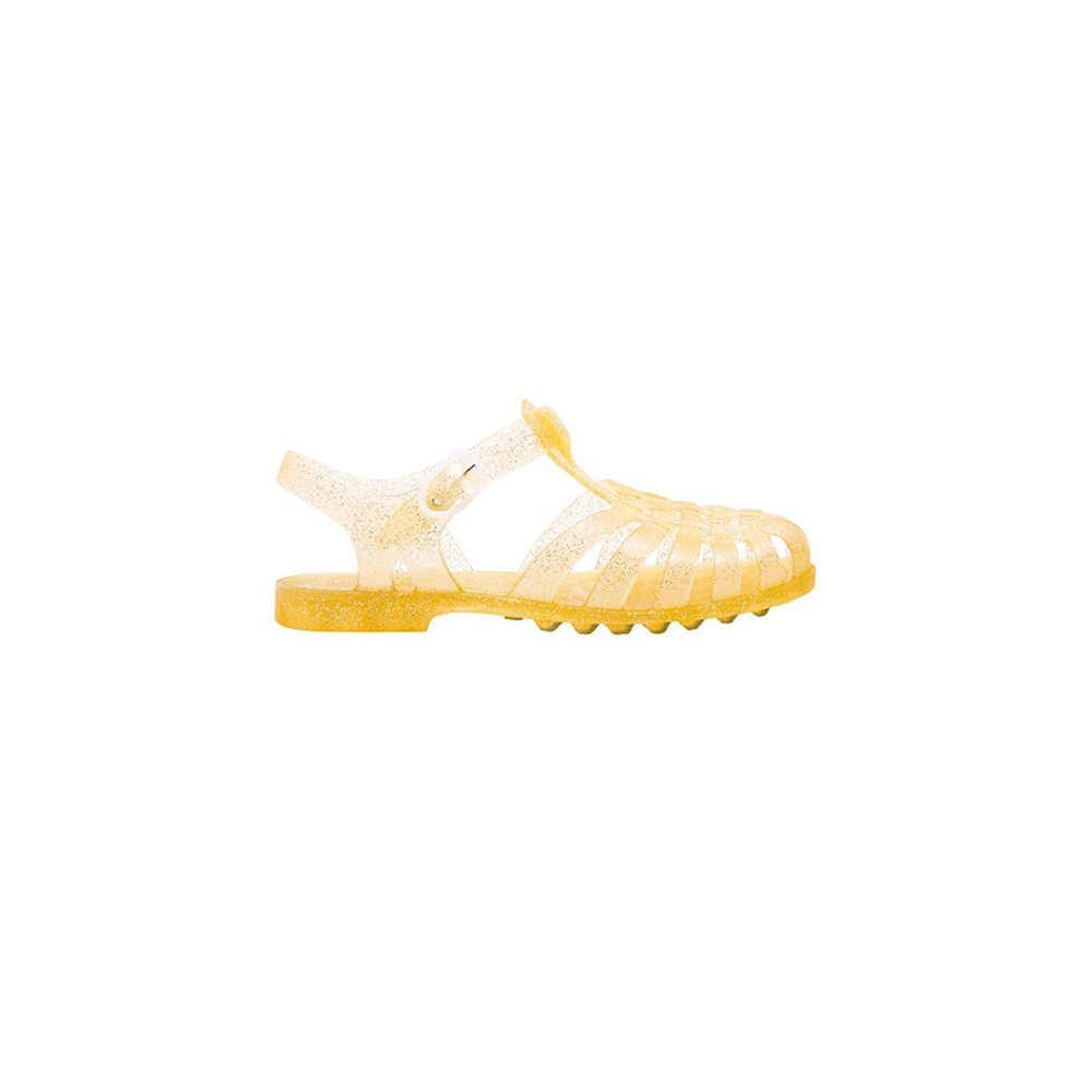 Meduse Sun Dore Paillete Sandals Çocuk Sandalet Şeffaf Sarı