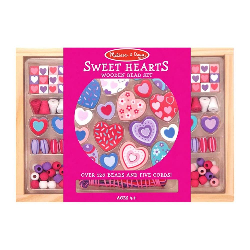 Melissa & Doug Ahşap Boncuk Dizme Tatlı Kalpler