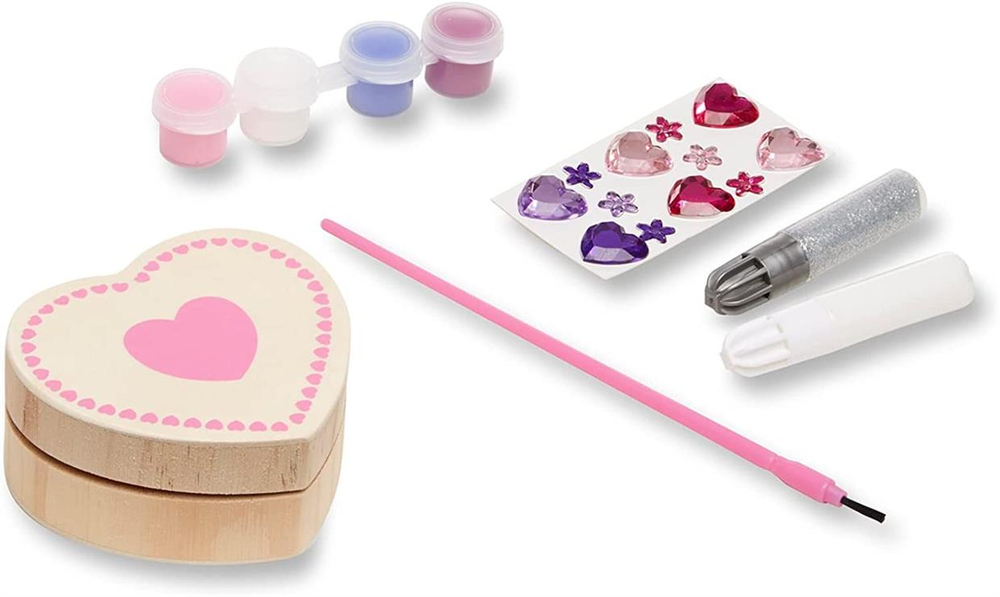 Melissa & Doug Ahşap Kalp Kutu Sen Yap sen Oyna