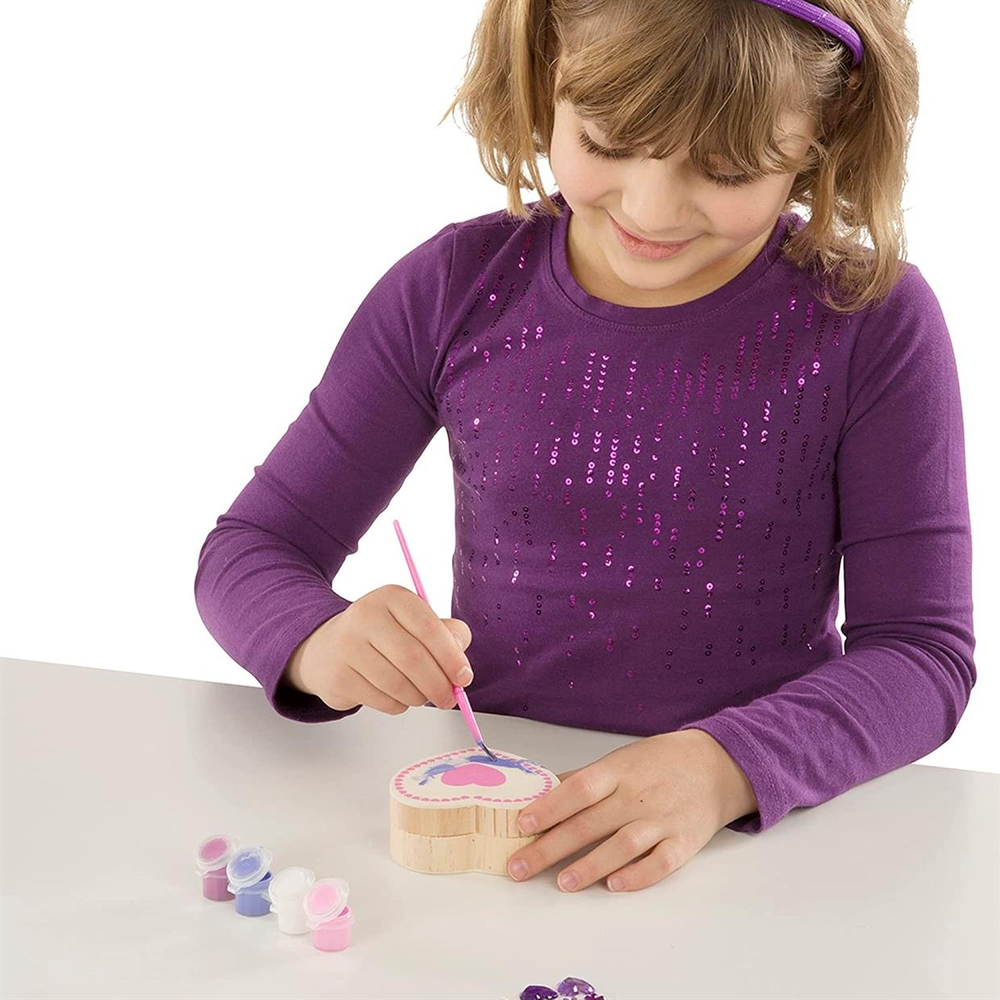 Melissa & Doug Ahşap Kalp Kutu Sen Yap sen Oyna