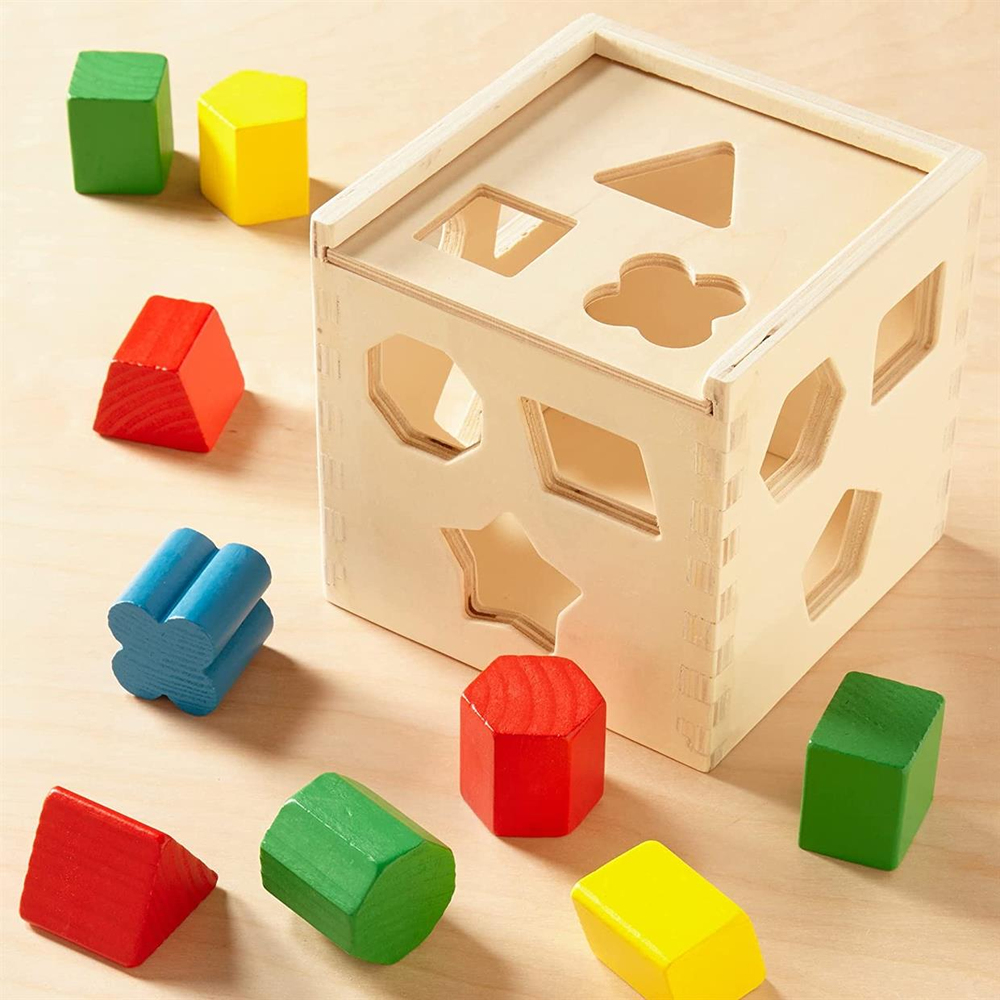 Melissa & Doug Ahşap Küp Şekil Bulmaca
