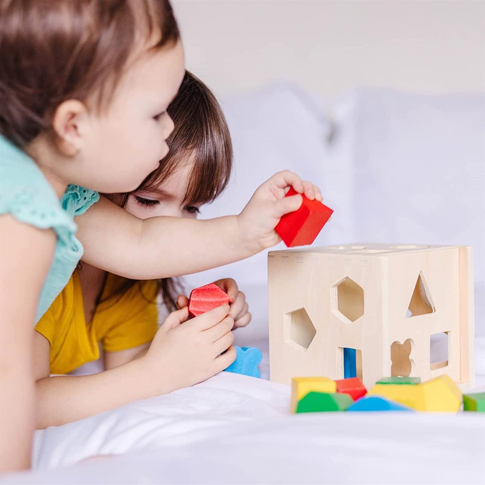 Melissa & Doug Ahşap Küp Şekil Bulmaca