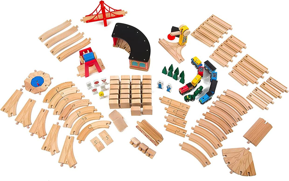 Melissa & Doug Ahşap Tren ve Ray Seti