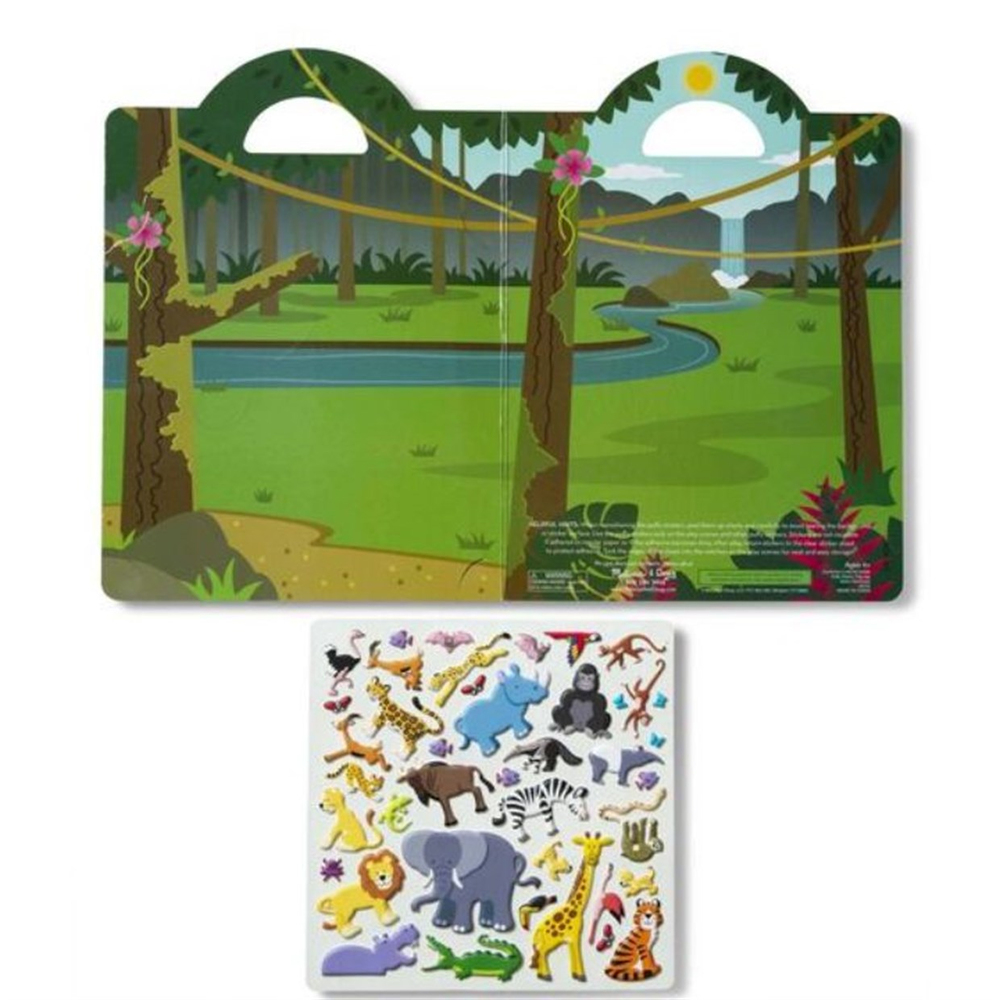Melissa & Doug Kabartmalı Tak Çıkar Çıkartma Seti Safari