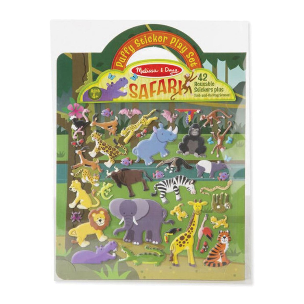 Melissa & Doug Kabartmalı Tak Çıkar Çıkartma Seti Safari