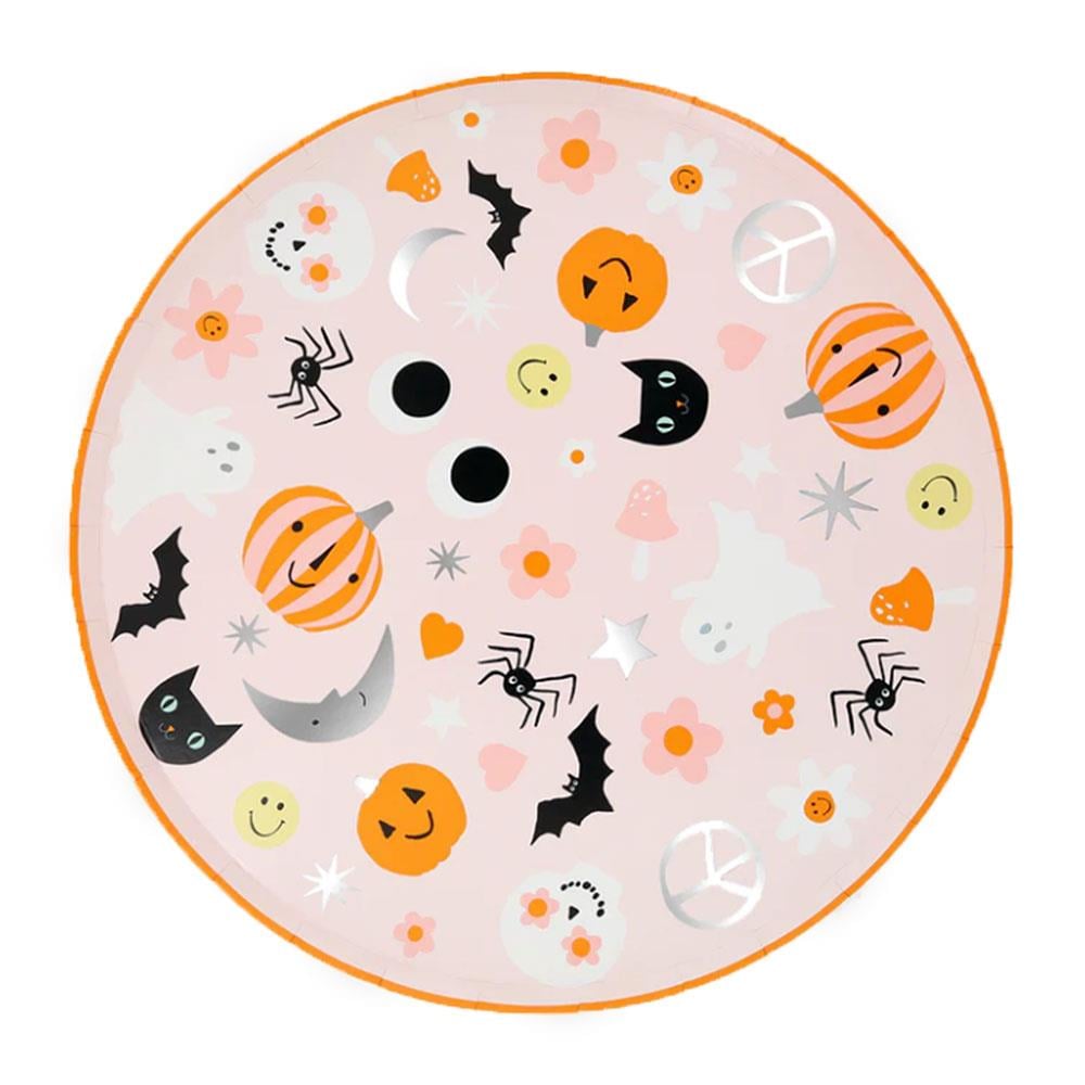 Meri Meri Groovy Halloween Icon Dinner Cadılar Bayramı Karakterli Tabaklar L 8'li