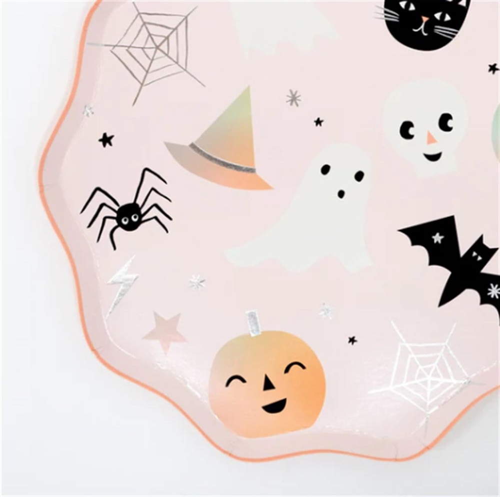 Meri Meri Pastel Halloween Tabaklar (L) (8'li)