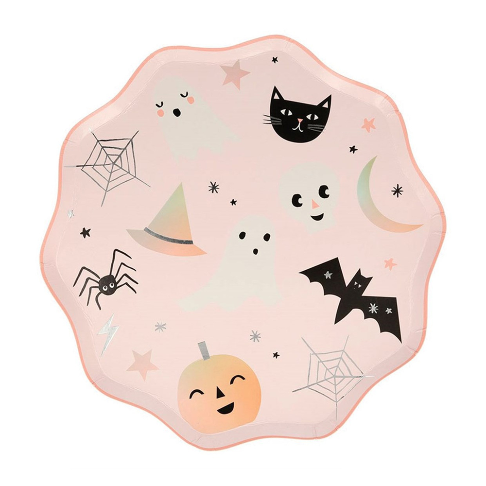 Meri Meri Pastel Halloween Tabaklar (L) (8'li)