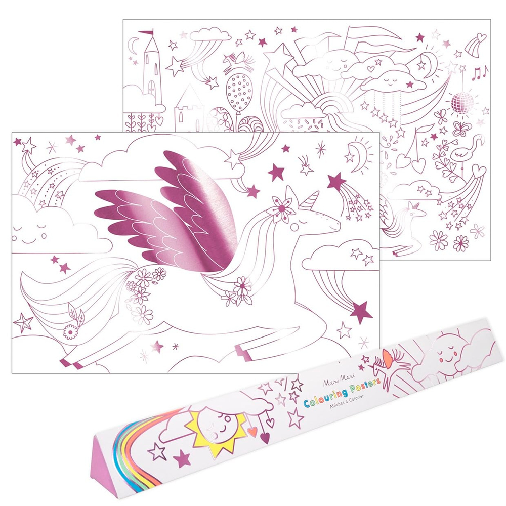 Meri Meri Unicorn Boyama Poster