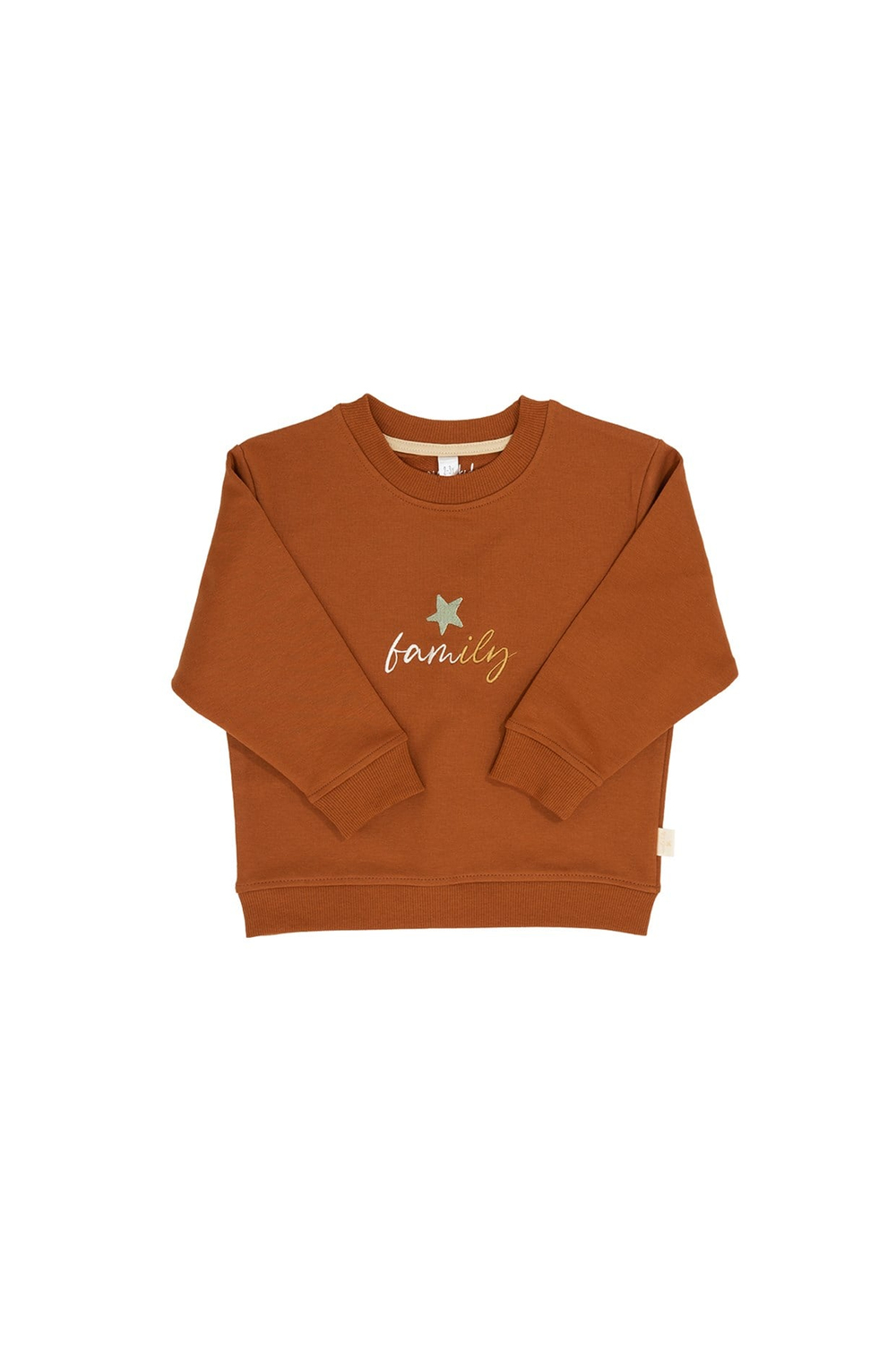 Miela Kids Family Nakışlı Sweatshirt - Tarçın