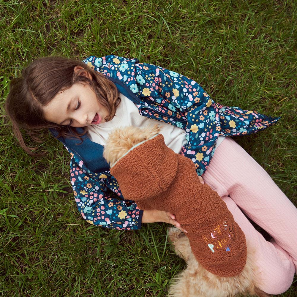 Miela Kids Su Tutmaz Softshell  Desenli Yağmur Ceketi Dark Flower