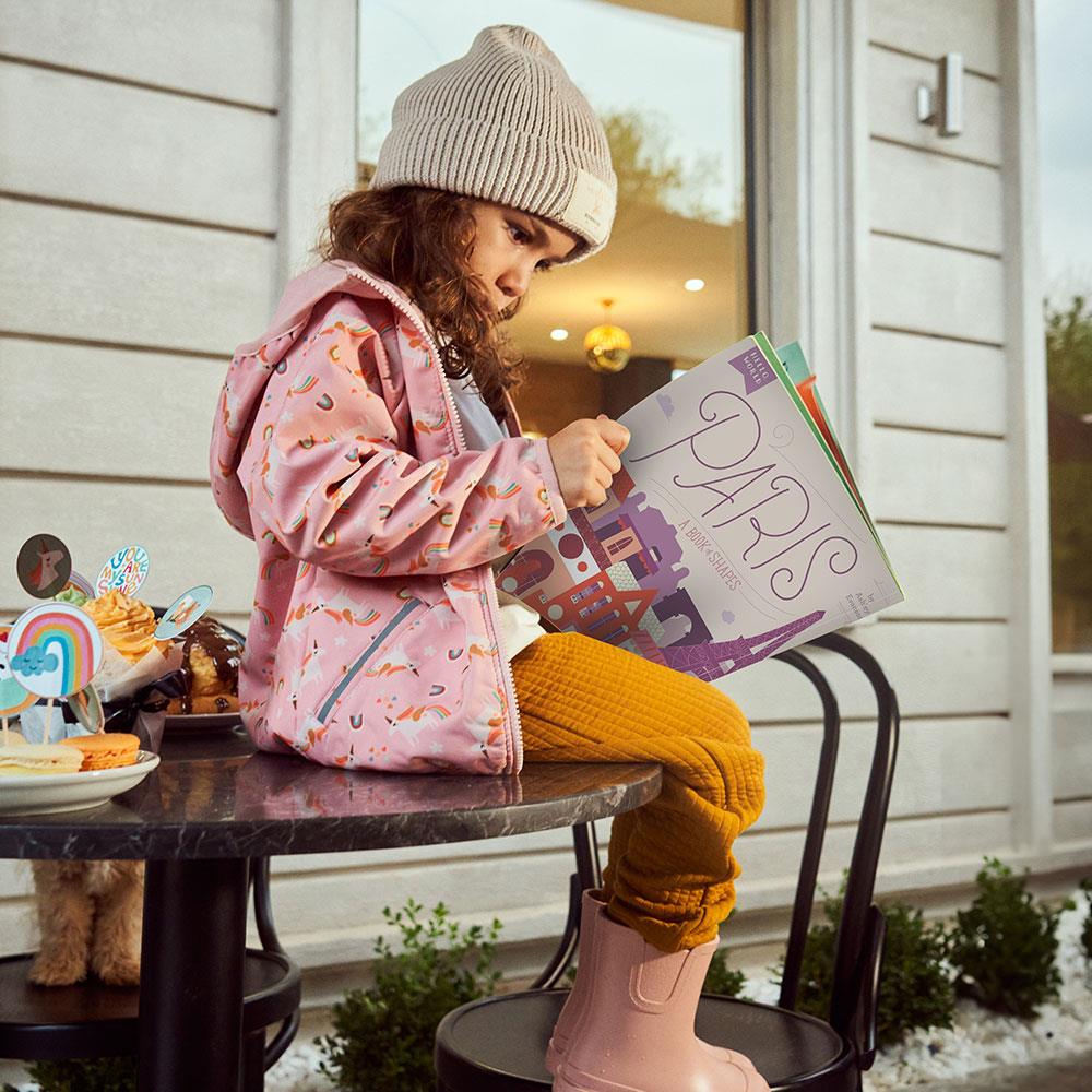 Miela Kids Su Tutmaz Softshell Desenli Yağmur Ceketi Rainbow Unicorn