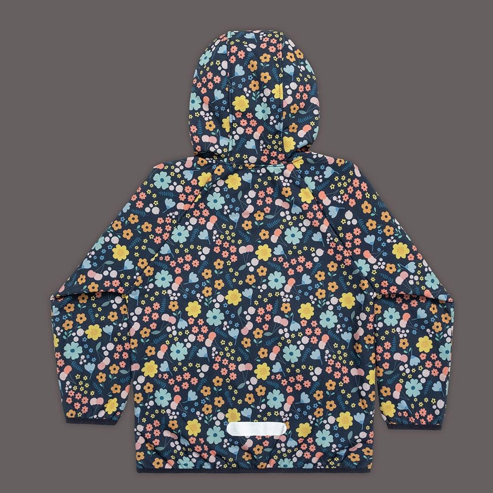 Miela Kids Su Tutmaz Softshell  Desenli Yağmur Ceketi Dark Flower