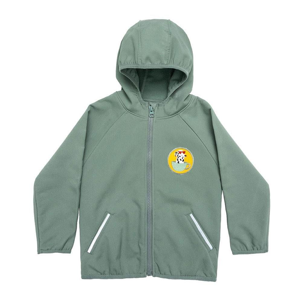 Miela Kids Su Tutmaz Softshell Düz Renk Yağmur Ceketi Mint