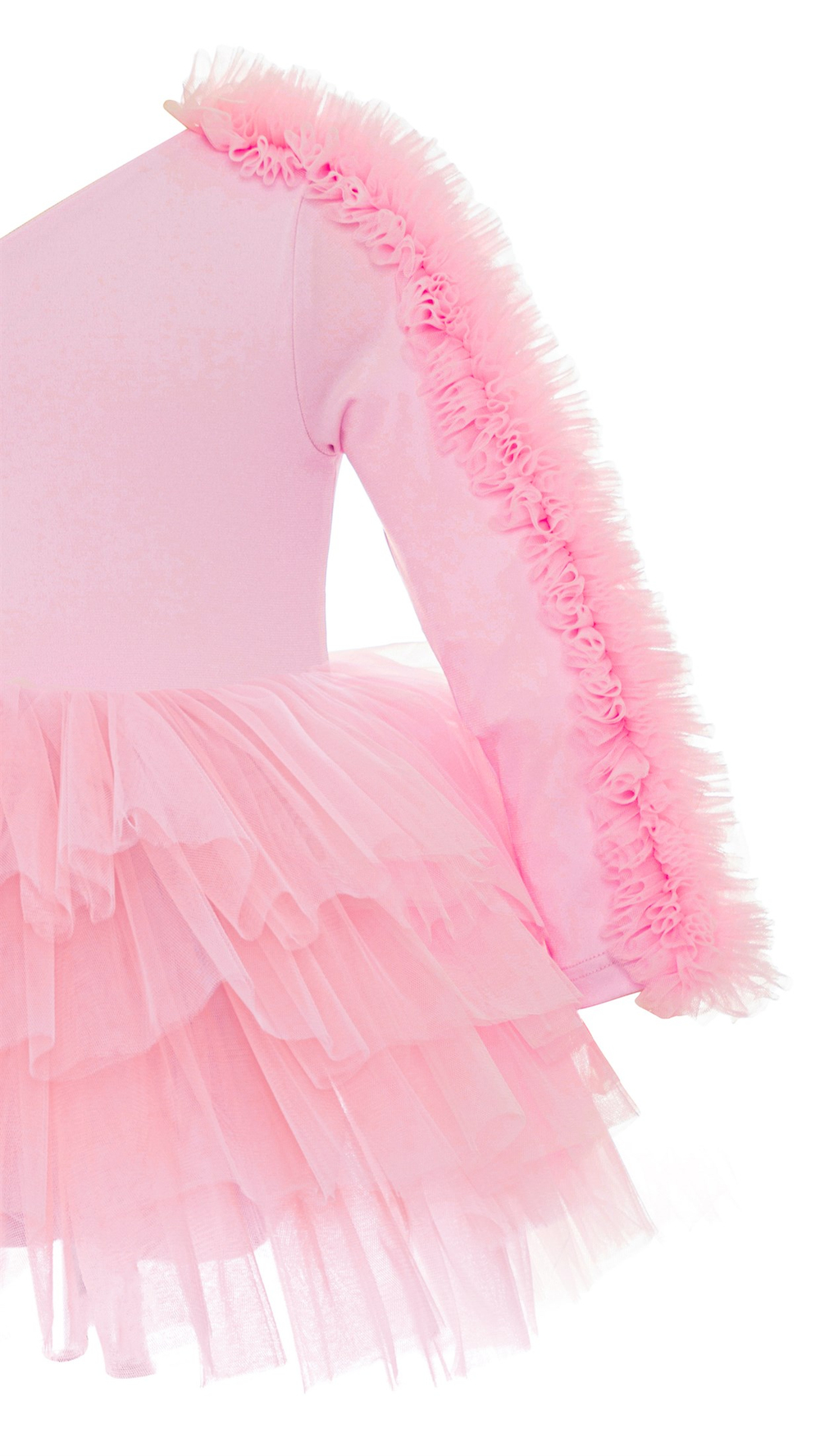 Mini Celebrities Pink One Shoulder Tütü Elbise