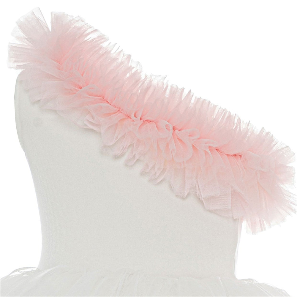 Mini Celebrities Yazlık One Shoulder Pink Ruffle