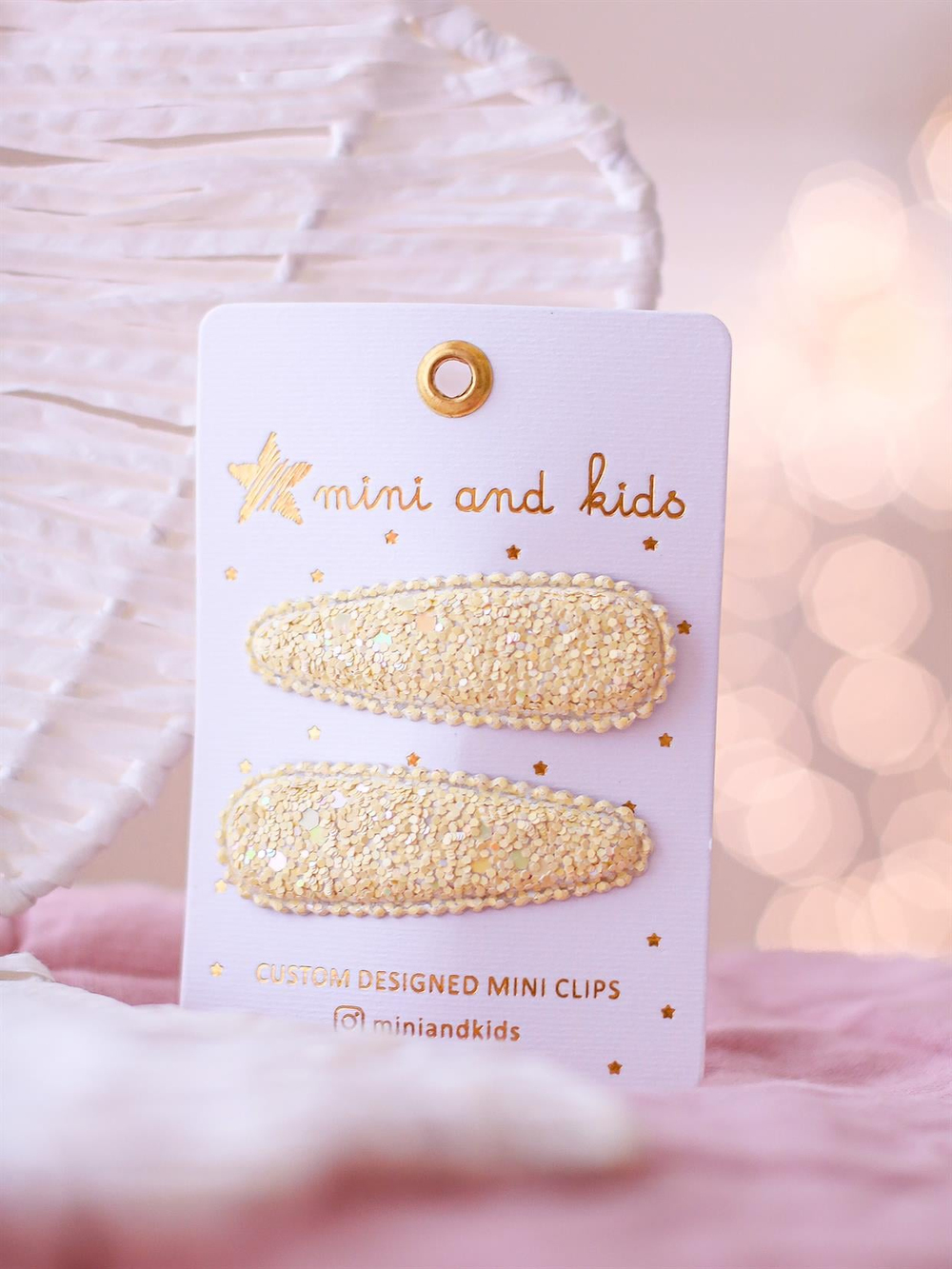 Mini & Kids Glitter Sarı Klips Toka