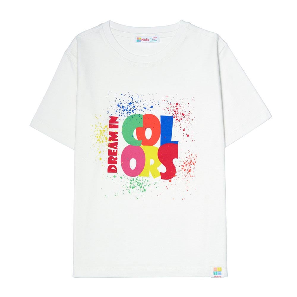 Miniliq Ivory Ön Baskılı Beyaz Tişört