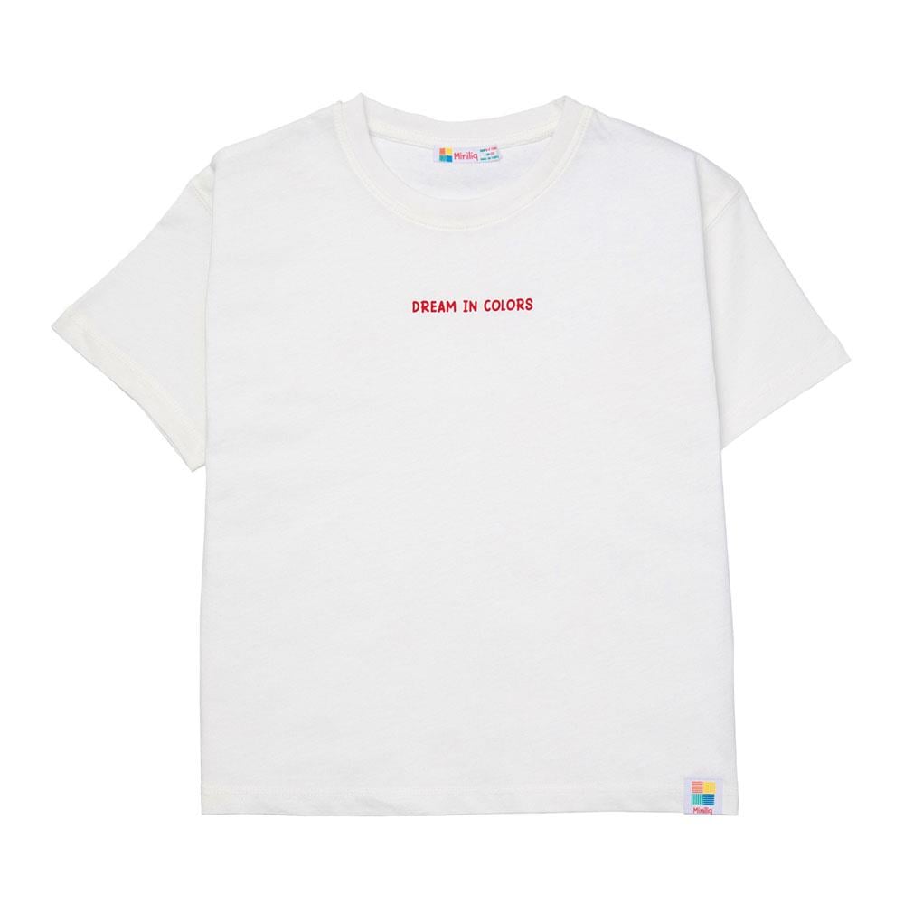 Miniliq Ivory Sırt Baskılı Beyaz Tişört