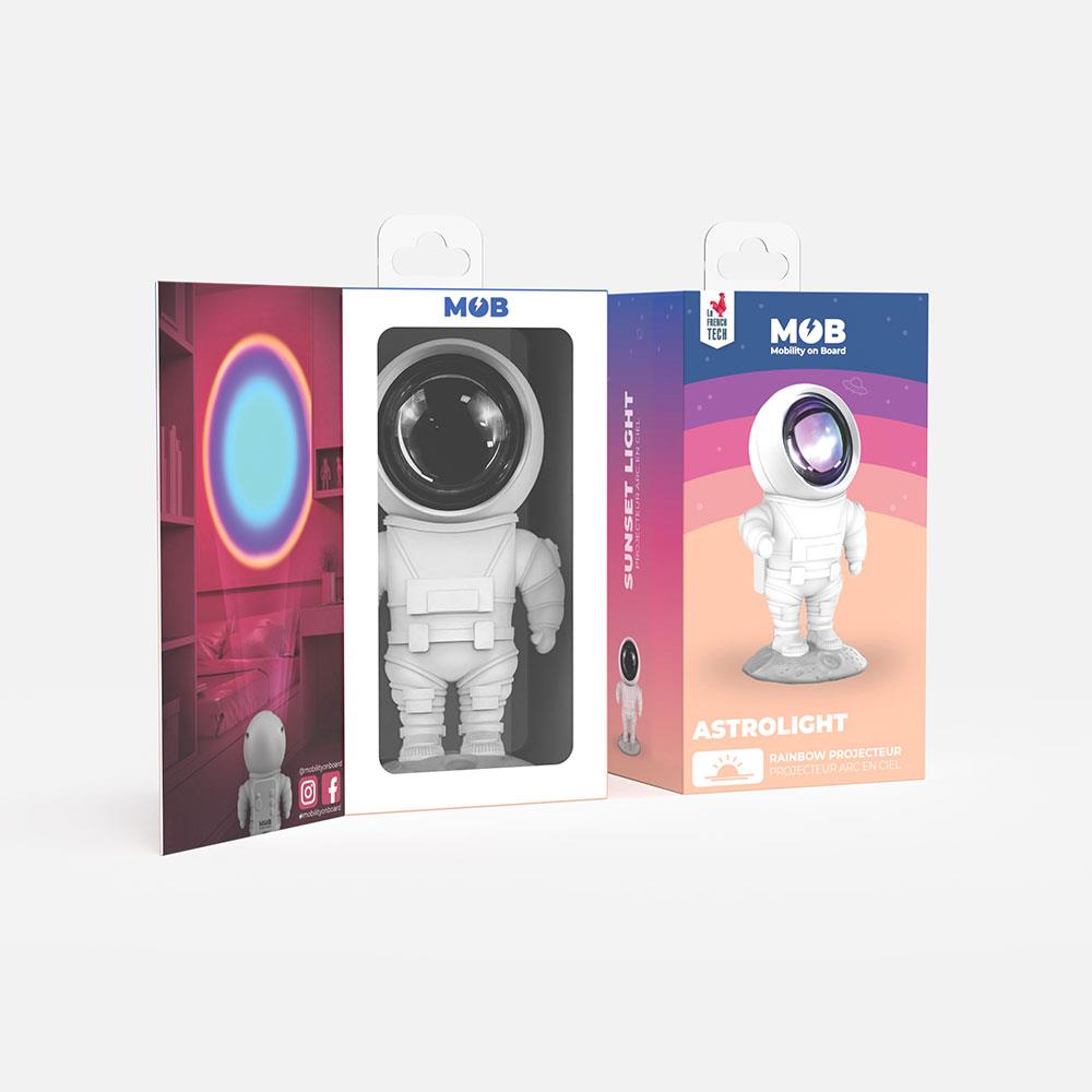 Mob Astronot Projeksiyon Gece Lambası Mavi