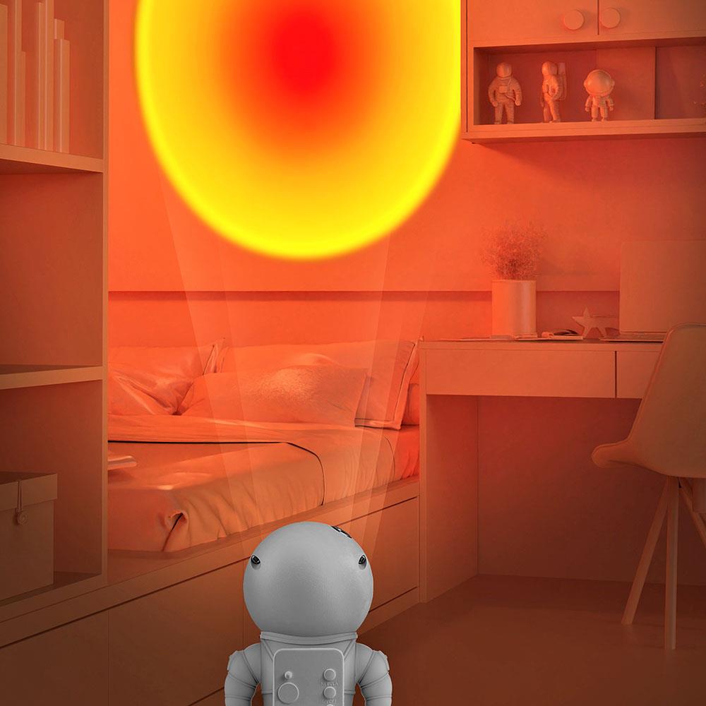 Mob Astronot Projeksiyon Gece Lambası Turuncu