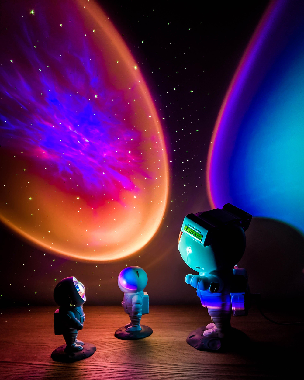 Mob Astronot Projeksiyon Gece Lambası Mavi