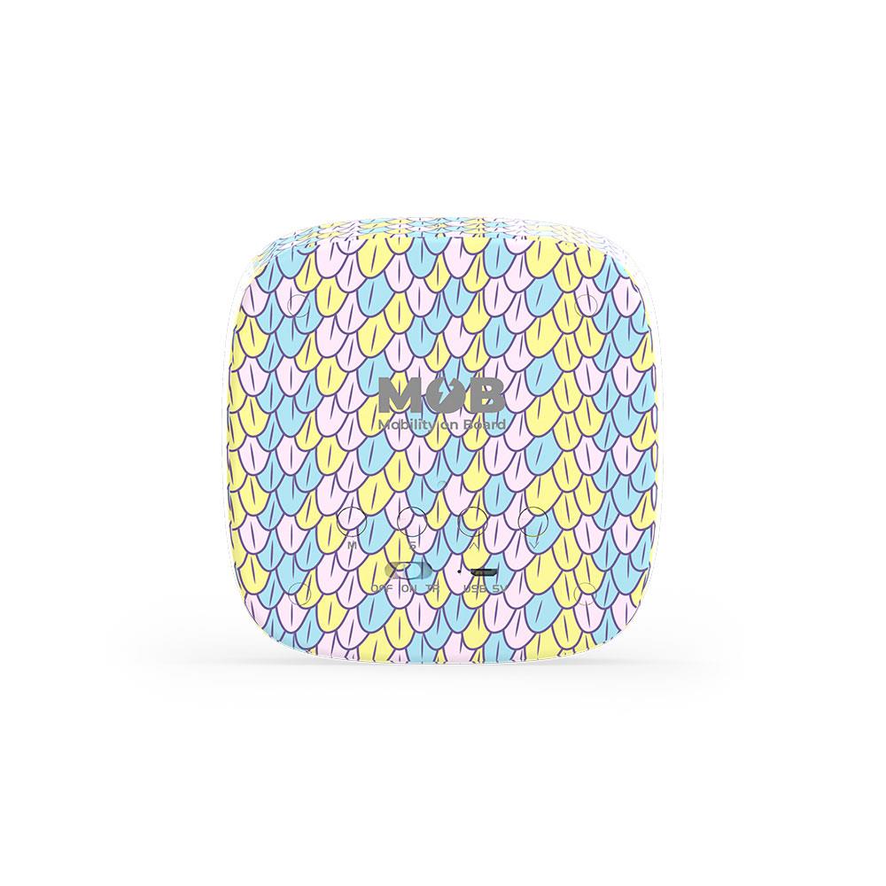 Mob Deniz Kızı Desenli Tavşan Masaüstü Saati ve Gece Lambası