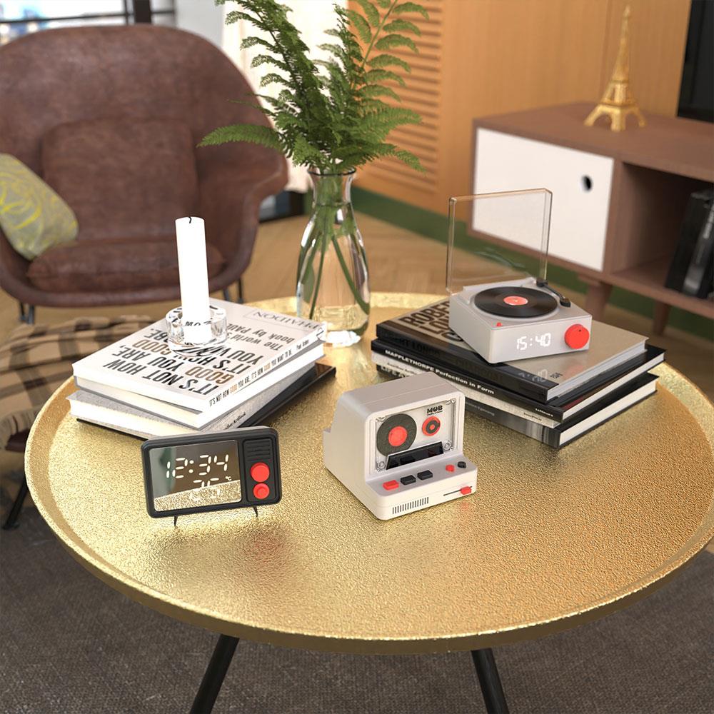 Mob Retro Kamera Bluetooth Hoparlör Gri