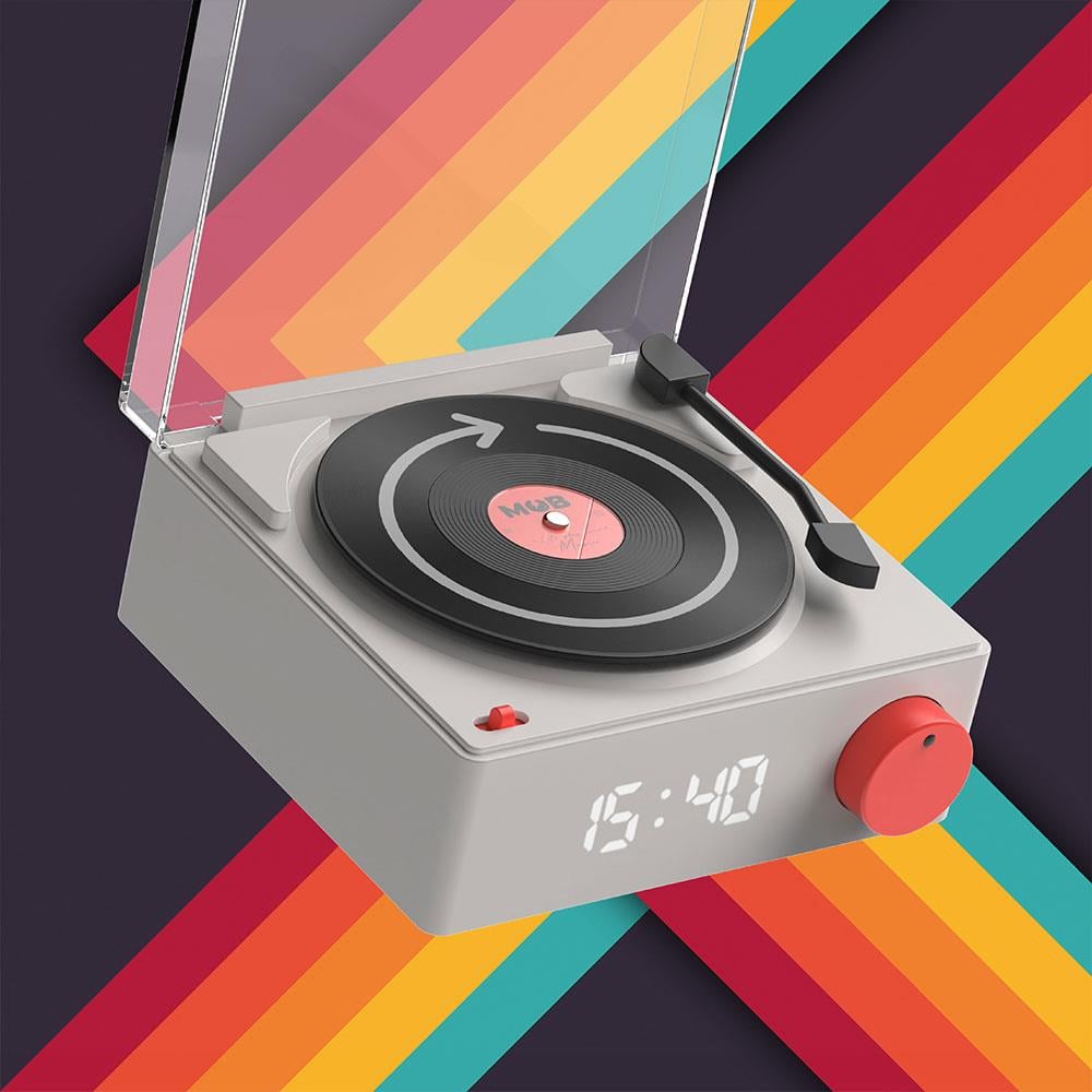 Mob Retro Pikap Bluetooth Hoparlör ve Çalar Saat Gri