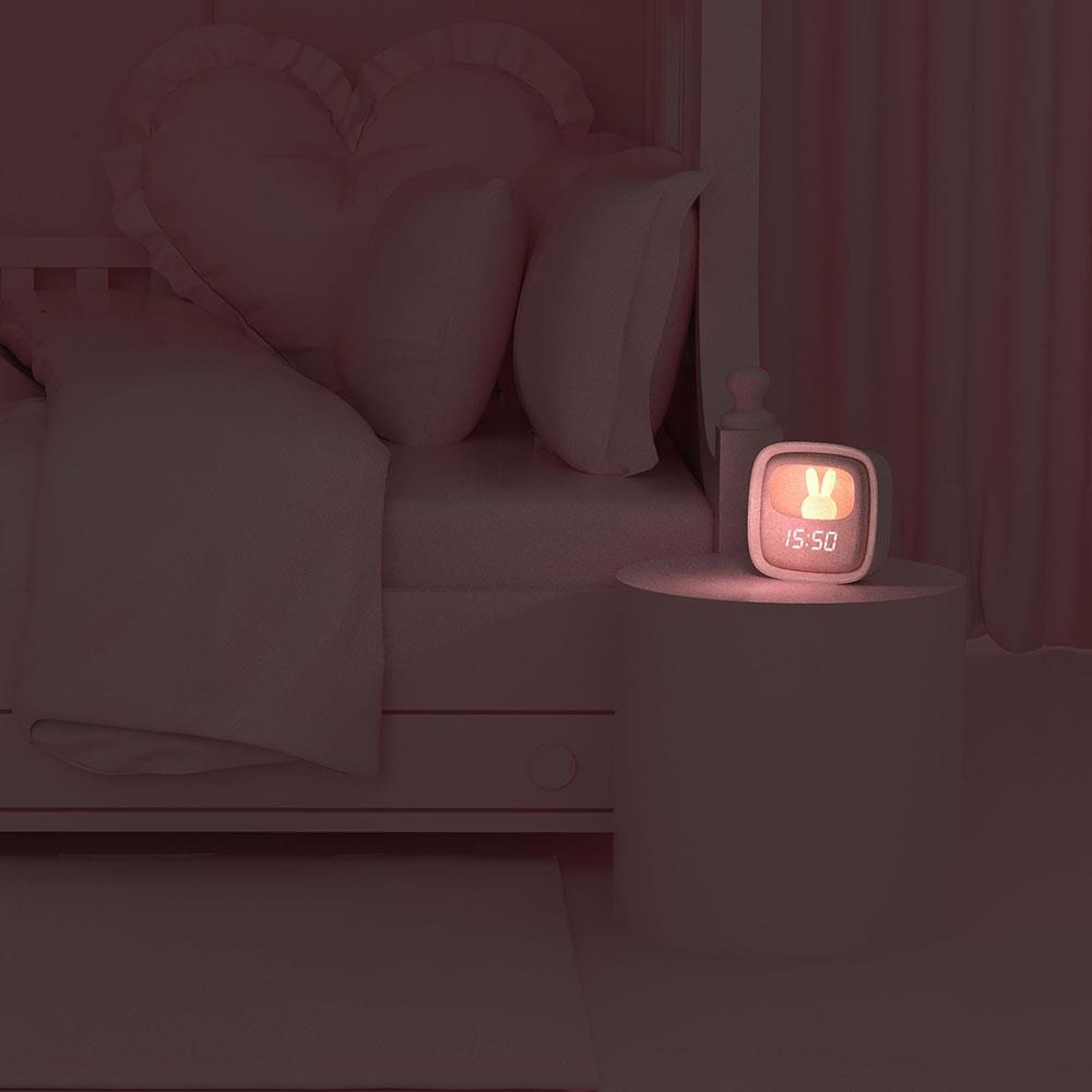 Mob Somon Tavşan Masaüstü Saati ve Gece Lambası