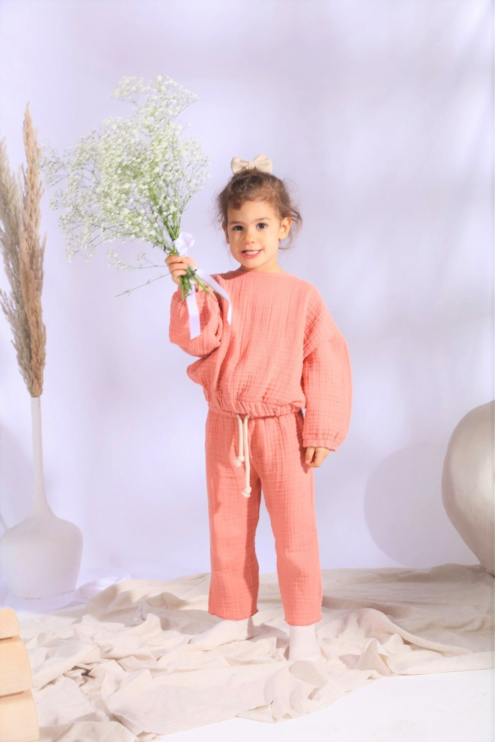 MOLLY MÜSLİN SWEATSHIRT - PANTOLON İKİLİ TAKIM - SOMON