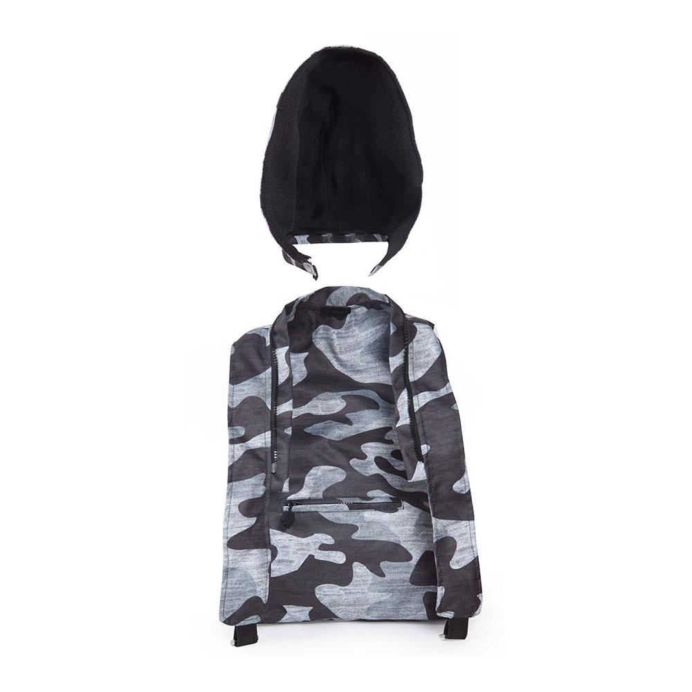 Morikukko Camo Basic Grey Kapüşonlu Sırt Çantası