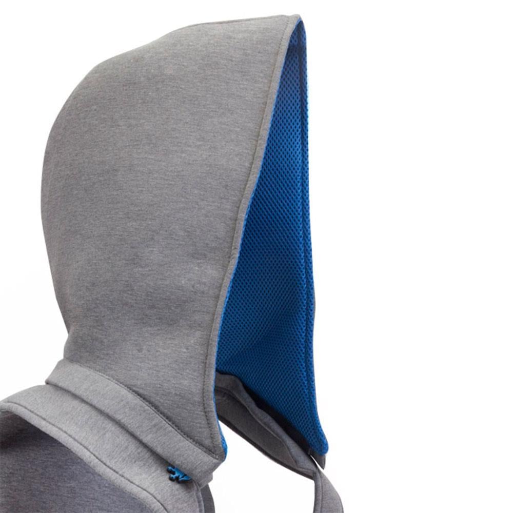 Morikukko Grey Basic Blue Kapüşonlu Sırt Çantası