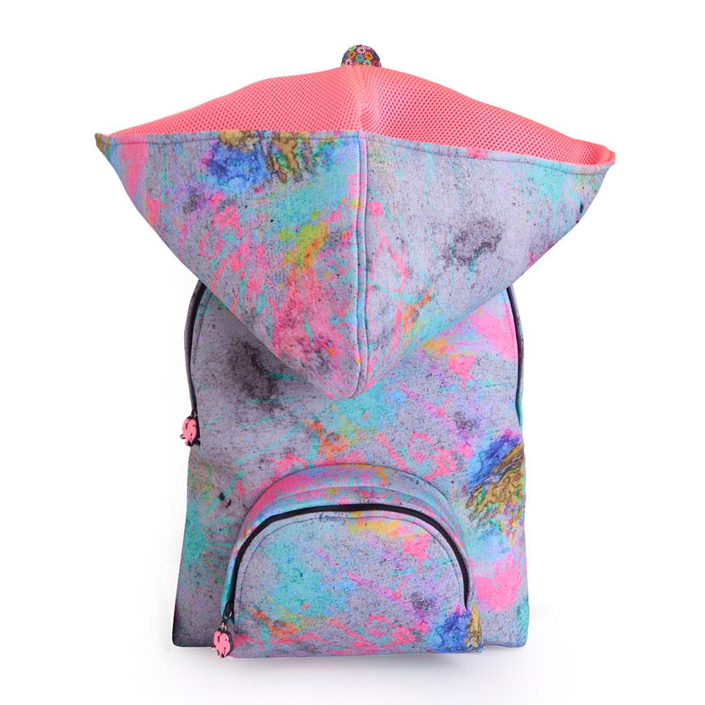 Morikukko Pollock Neon Pink Kapüşonlu Sırt Çantası