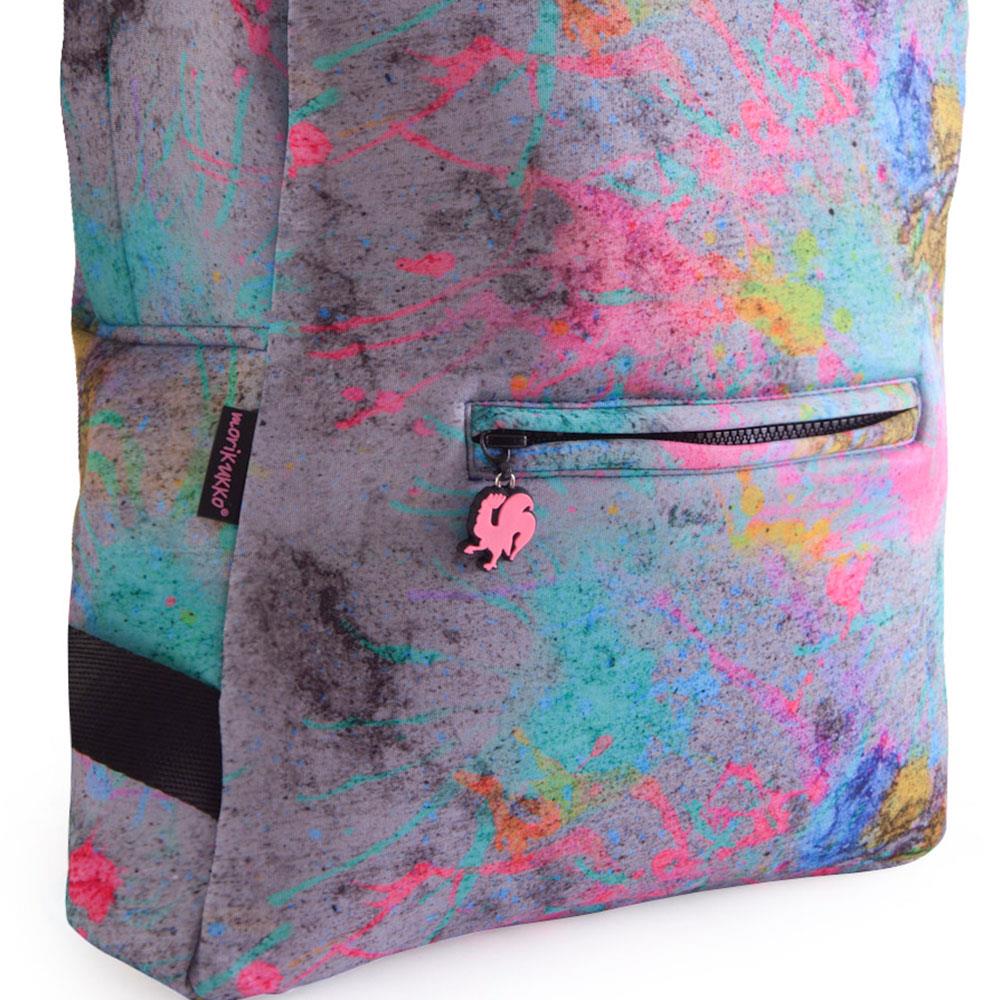 Morikukko Pollock Neon Pink Kapüşonlu Sırt Çantası