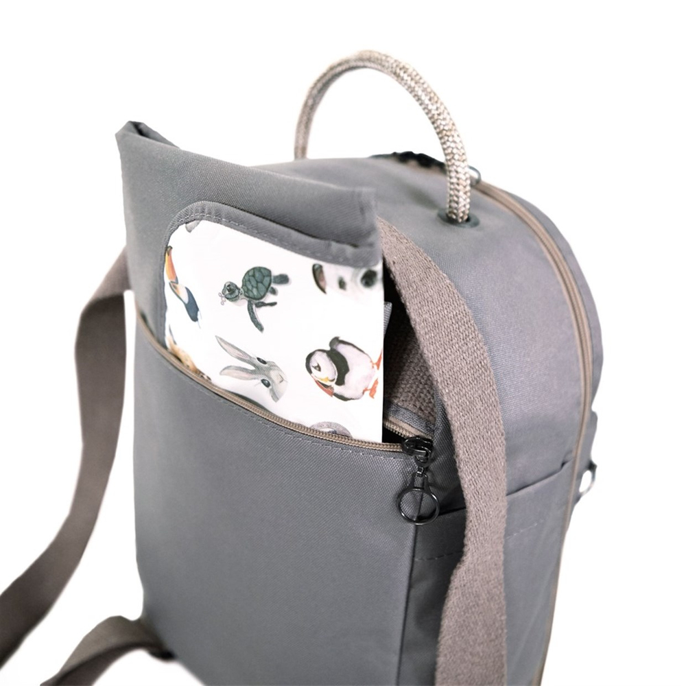 MUCA BEBEK BAKIM SIRT ÇANTASI Gri