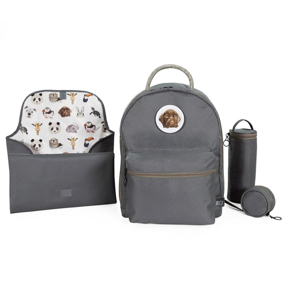 MUCA BEBEK BAKIM SIRT ÇANTASI Gri