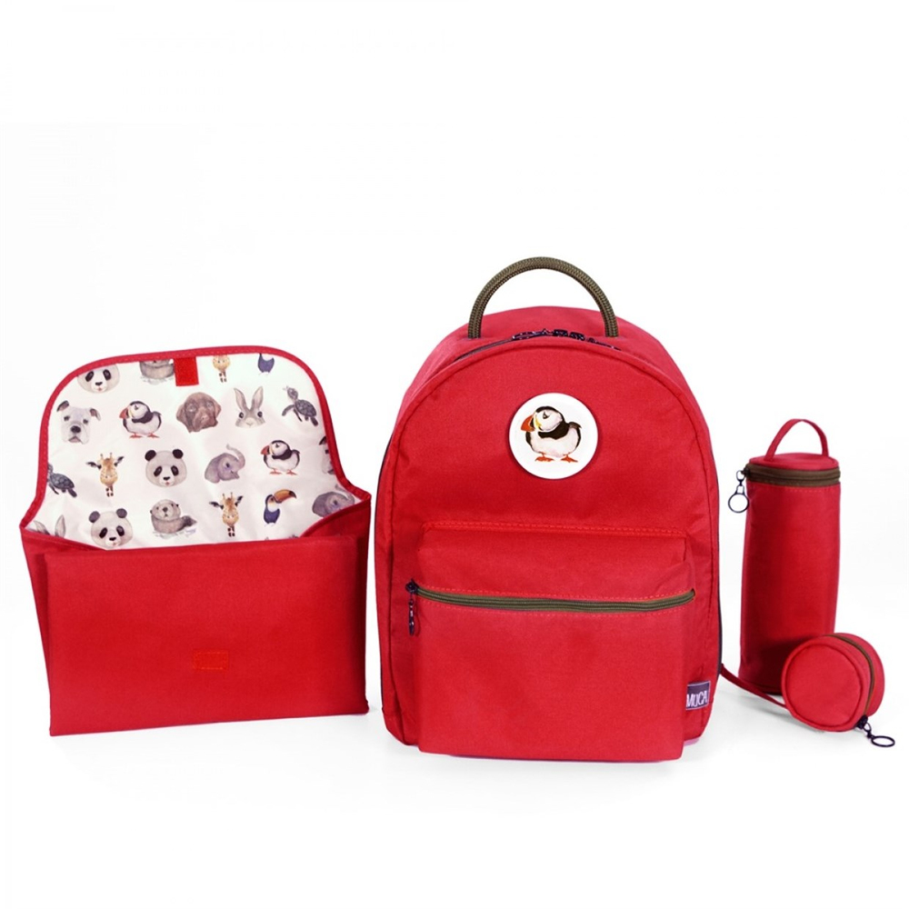 MUCA BEBEK BAKIM SIRT ÇANTASI Kırmızı