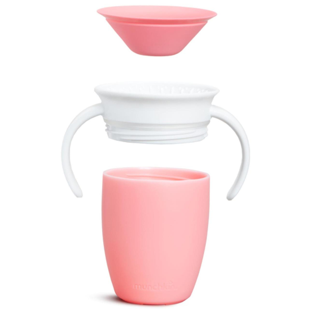 Munchkin Mucize 360° Alıştırma Bardağı 6 Ay + 207 ml Pembe