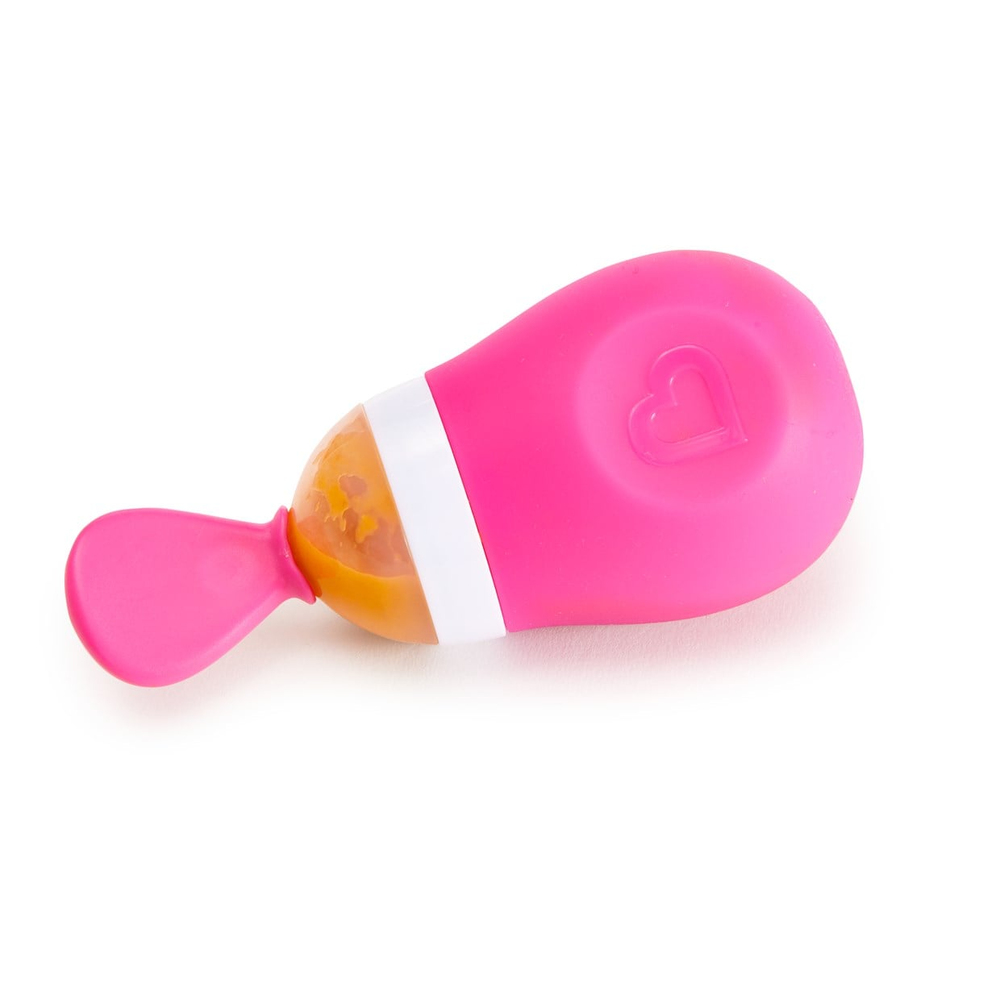 Munchkin Sıkılabilir Bebek Kaşığı 4 Ay + Pembe